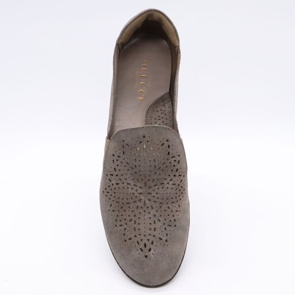 Sesto Meucci Womens Sz 10 Gray Taupe Slip On Suede Shoes Beale Made in Italy - Picture 6 of 11